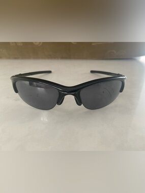 OAKLEY HALF JACKET MEN SUNGLASSES 03-614 JET BLACK - SCRATCHED
